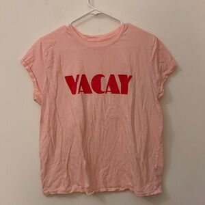 Universal Thread Pink Tee with Red Graphic